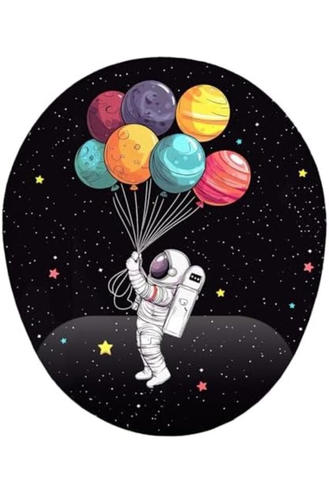 Nzr beautestore Astronot Uzay ve Gezegenler Bilek Destekli Mouse Pad 2026 1103473